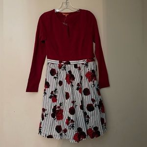 Red long sleeve Modcloth Dress